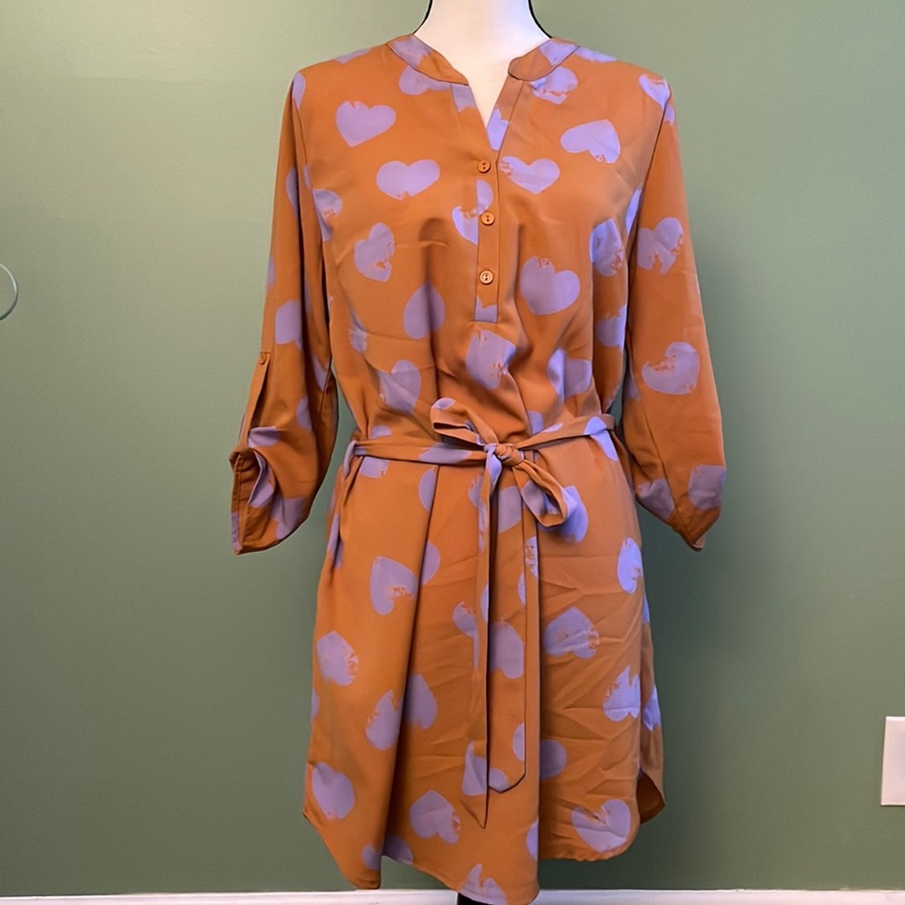 Mustard heart tunic